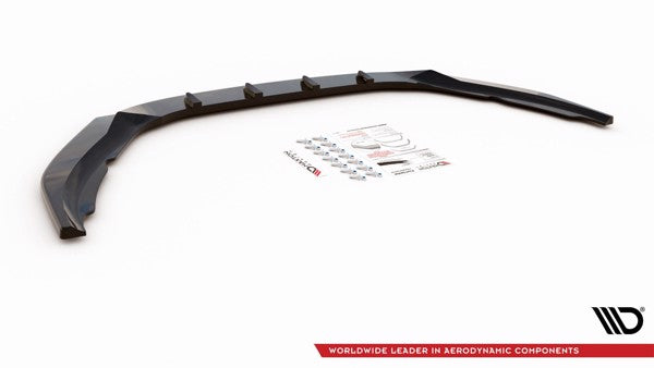 Maxton Front Splitter V.2 Volvo S60 R-Design Mk2 - Gloss Black