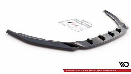 Maxton Front Splitter V.2 Volvo S60 R-Design Mk2 - Gloss Black