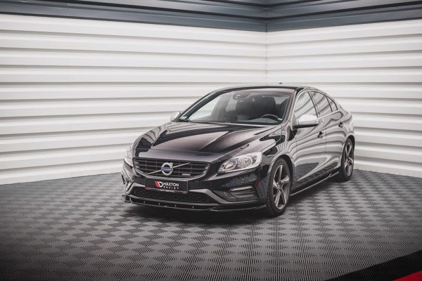Maxton Front Splitter V.2 Volvo S60 R-Design Mk2 - Gloss Black