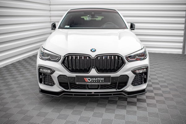 Maxton Front Splitter V.2 BMW X6 M-Pack G06 - Gloss Black