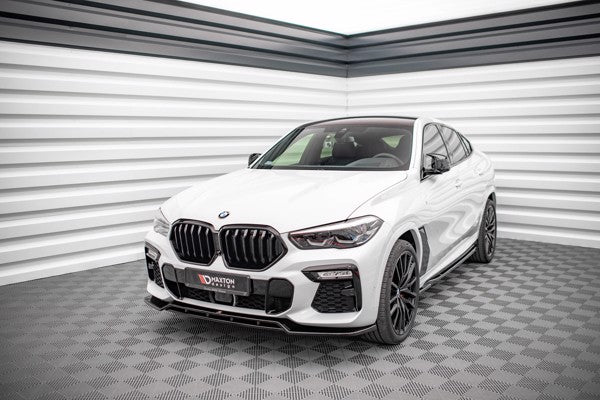 Maxton Front Splitter V.2 BMW X6 M-Pack G06 - Gloss Black