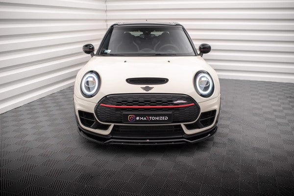 Maxton Front Splitter V.2 Mini Cooper Clubman John Cooper Works F54 Facelift - Gloss Black