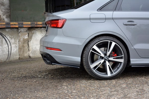 Maxton Rear Side Splitters Audi RS3 8V Fl Sedan - Gloss Black