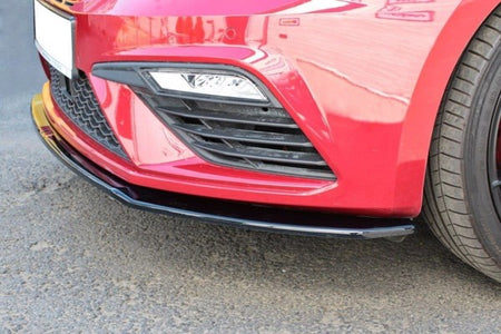 Maxton Front Splitter V.2 Seat Leon Cupra / Fr Mk3 Fl - Gloss Black