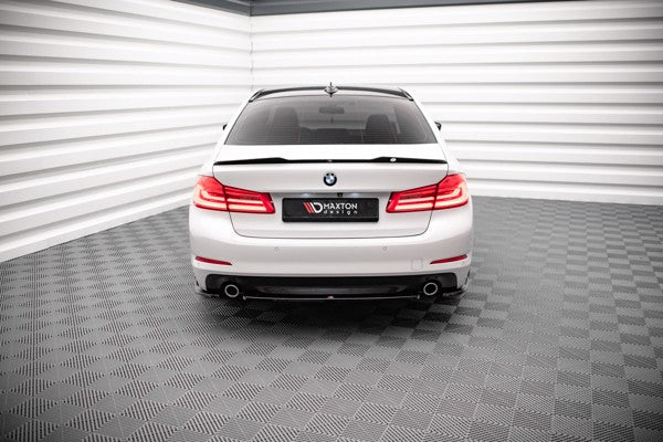 Maxton Central Rear Splitter For BMW 5 G30 - Gloss Black