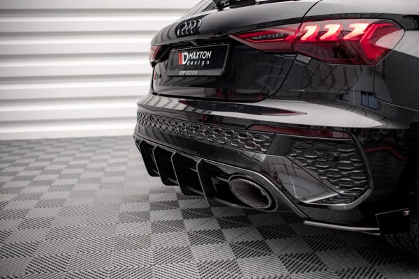 Maxton Street Pro Rear Diffuser Audi RS3 Sportback 8Y - Black
