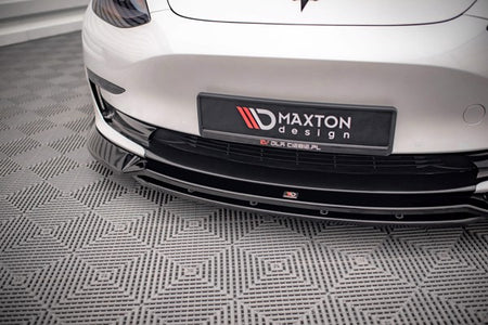 Maxton Front Splitter V.3 Tesla Model 3 - Gloss Black