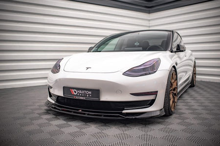 Maxton Front Splitter V.3 Tesla Model 3 - Gloss Black
