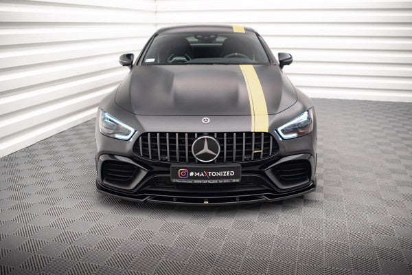 Maxton Front Splitter V.3 Mercedes-Amg Gt 63S 4-Door Coupe Aero - Gloss Black