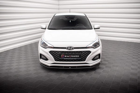 Maxton Front Splitter V.1 Hyundai I20 Mk2 Facelift - Gloss Black
