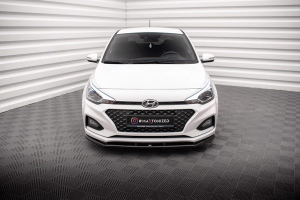 Maxton Front Splitter V.1 Hyundai I20 Mk2 Facelift - Gloss Black