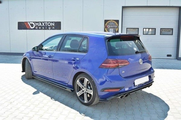 Maxton Side Skirts Diffusers V.1 VW Golf 7 R / R-Line Facelift - Gloss Black
