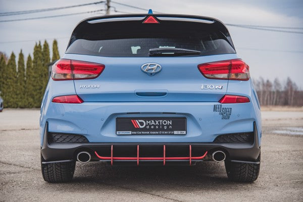 Maxton Racing Durability Rear Side Splitters Hyundai I30 N Mk3 Hatchback - Black
