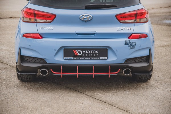 Maxton Racing Durability Rear Side Splitters Hyundai I30 N Mk3 Hatchback - Black