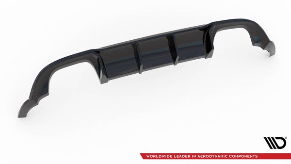 Maxton Rear Valance V.3 VW Golf 7 R Facelift - Gloss Black