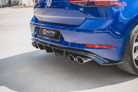 Maxton Rear Valance V.3 VW Golf 7 R Facelift - Gloss Black