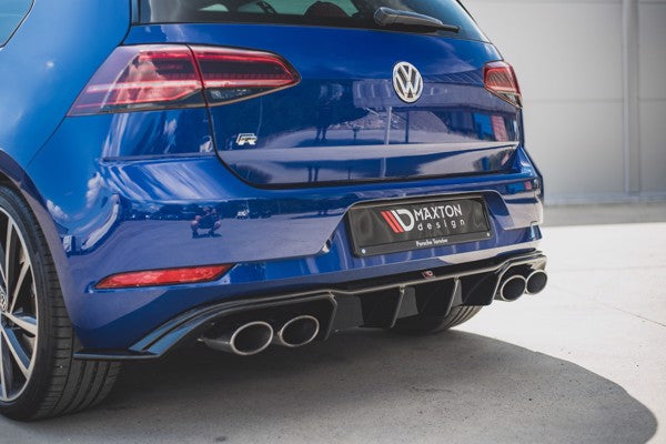 Maxton Rear Valance V.3 VW Golf 7 R Facelift - Gloss Black