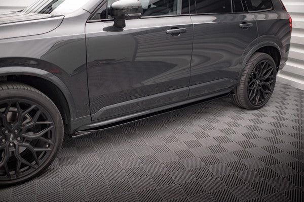 Maxton Side Skirts Diffusers Volvo Xc90 R-Design Mk2 Facelift - Gloss Black