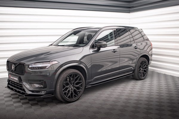 Maxton Side Skirts Diffusers Volvo Xc90 R-Design Mk2 Facelift - Gloss Black