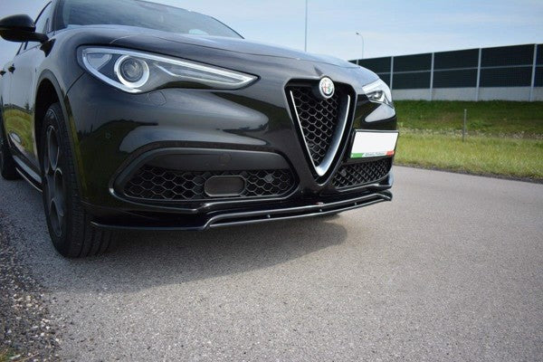 Maxton Front Splitter V.2 Alfa Romeo Stelvio - Gloss Black