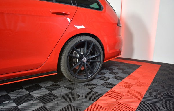 Maxton Rear Side Splitters V.2 VW Golf 7 R Variant Facelift  - Gloss Black