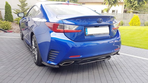Maxton Central Rear Splitter (With Vertical Bars) Lexus Rc - Gloss Black