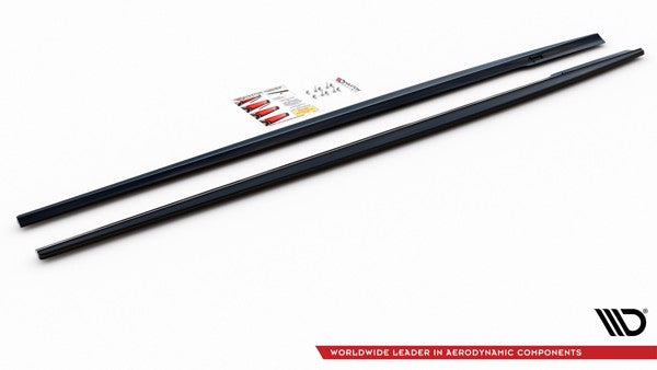 Maxton Side Skirts Diffusers Mercedes-Benz E63 Amg Estate/Sedan S213/W213 - Gloss Black
