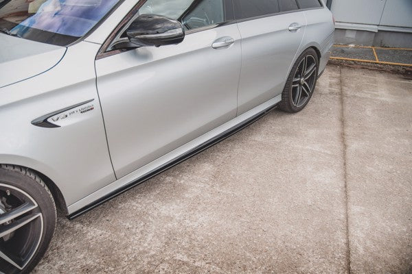 Maxton Side Skirts Diffusers Mercedes-Benz E63 Amg Estate/Sedan S213/W213 - Gloss Black