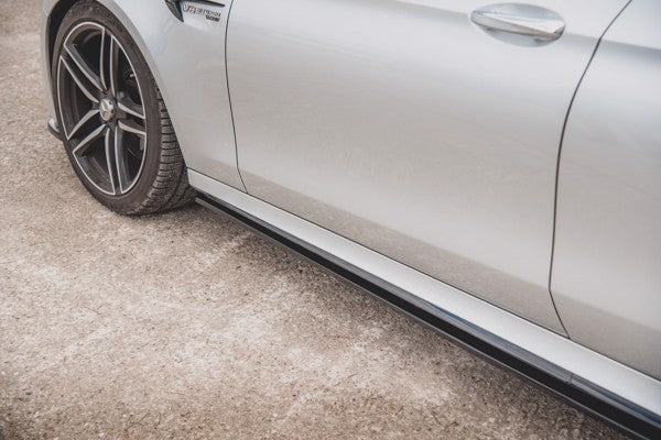 Maxton Side Skirts Diffusers Mercedes-Benz E63 Amg Estate/Sedan S213/W213 - Gloss Black