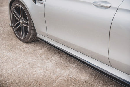 Maxton Side Skirts Diffusers Mercedes-Benz E63 Amg Estate/Sedan S213/W213 - Gloss Black