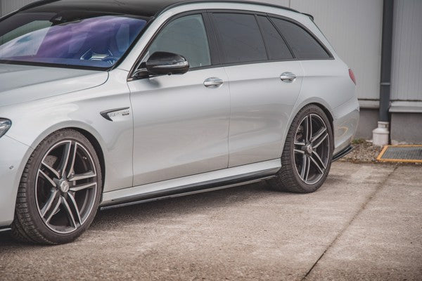 Maxton Side Skirts Diffusers Mercedes-Benz E63 Amg Estate/Sedan S213/W213 - Gloss Black