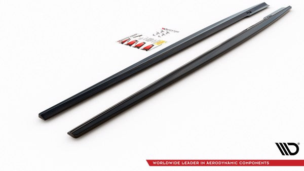 Maxton Side Skirts Diffusers Mercedes-Benz E63 Amg Estate/Sedan S213/W213 - Gloss Black