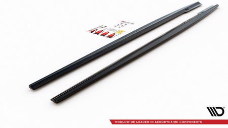 Maxton Side Skirts Diffusers Mercedes-Benz E63 Amg Estate/Sedan S213/W213 - Gloss Black