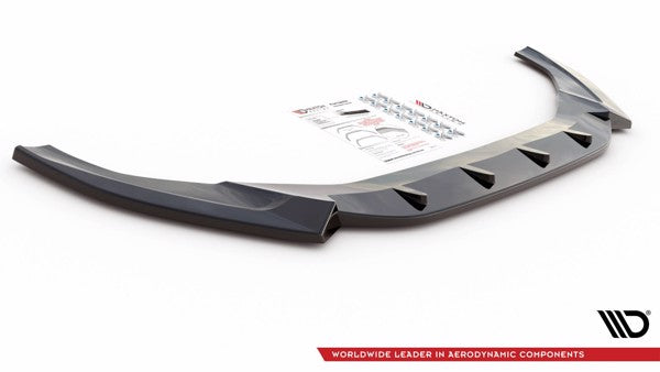 Maxton Front Splitter V.2 Audi S5 / A5 S-Line F5 Facelift - Gloss Black