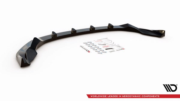 Maxton Front Splitter V.2 Nissan 370Z Facelift - Gloss Black