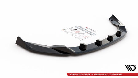 Maxton Front Splitter V.2 Nissan 370Z Facelift - Gloss Black