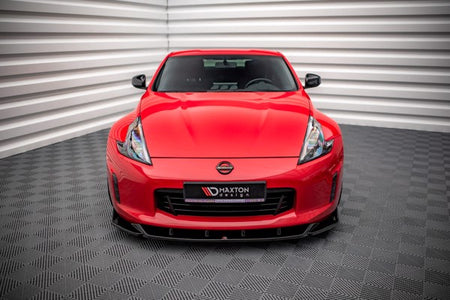 Maxton Front Splitter V.2 Nissan 370Z Facelift - Gloss Black