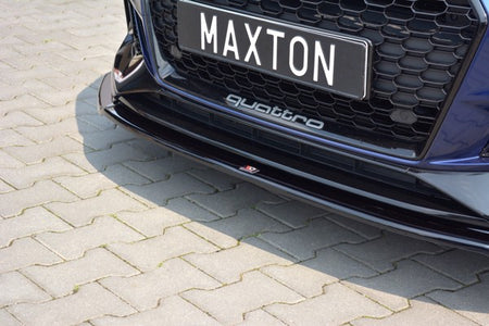 Maxton Front Splitter V.2 Audi RS4 B9 - Gloss Black