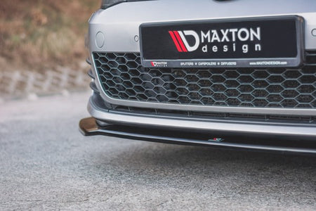 Maxton Front Splitter V.2 VW Golf 7 Gti  - Gloss Black