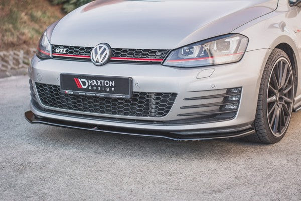 Maxton Front Splitter V.2 VW Golf 7 Gti  - Gloss Black