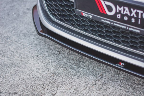 Maxton Front Splitter V.2 VW Golf 7 Gti  - Gloss Black