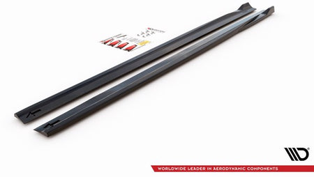 Maxton Side Skirts Diffusers Mercedes-Amg A 45 S W177 - Gloss Black