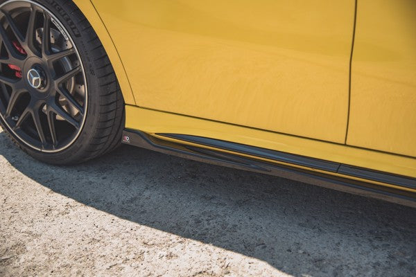 Maxton Side Skirts Diffusers Mercedes-Amg A 45 S W177 - Gloss Black