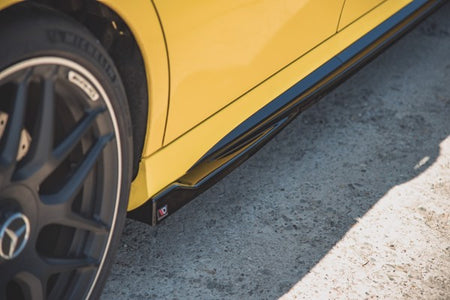 Maxton Side Skirts Diffusers Mercedes-Amg A 45 S W177 - Gloss Black