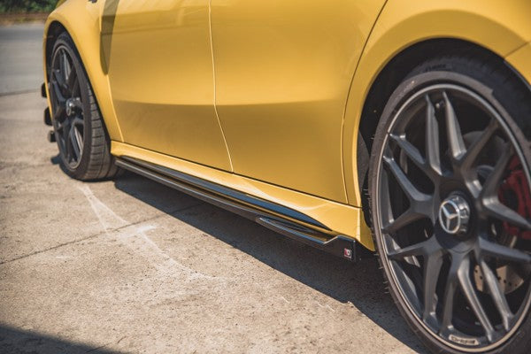 Maxton Side Skirts Diffusers Mercedes-Amg A 45 S W177 - Gloss Black