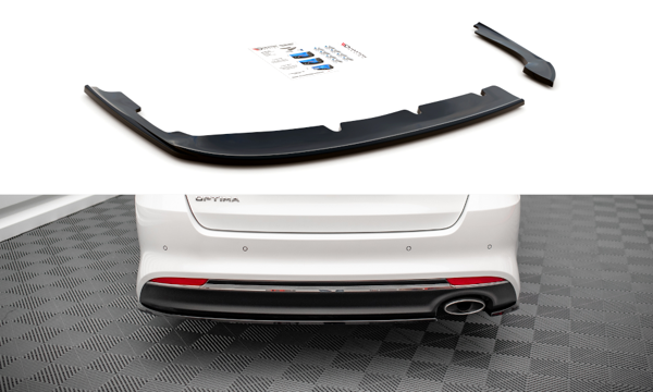 Maxton Rear Side Splitters Kia Optima Mk4 - Gloss Black
