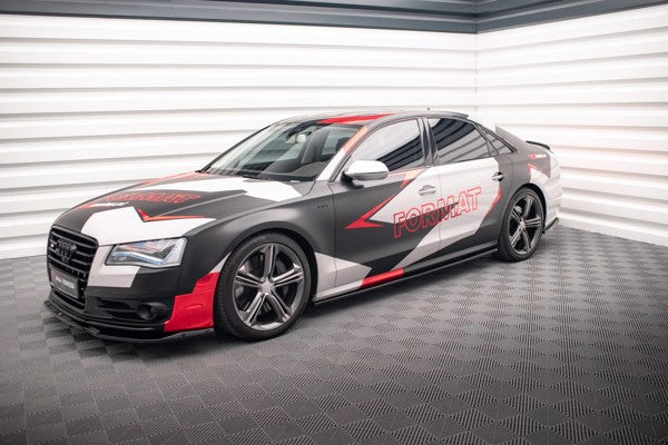 Maxton Side Skirts Diffusers V.1 Audi S8 D4 - Gloss Black
