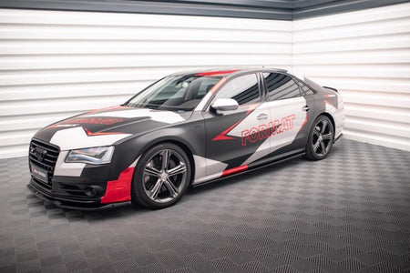Maxton Side Skirts Diffusers V.1 Audi S8 D4 - Gloss Black