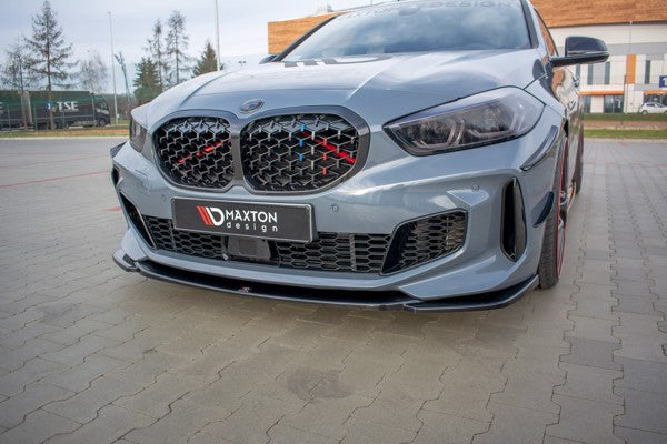Maxton Front Splitter V.3 For BMW 1 F40 M-Pack/ M135I  - Gloss Black