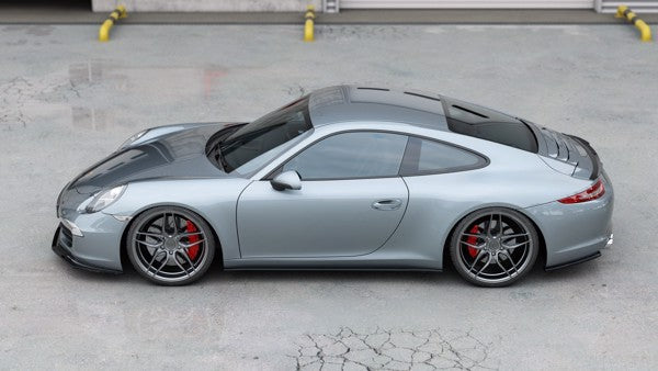 Maxton Side Skirts Diffusers Porsche 911 Carrera 991 - Gloss Black